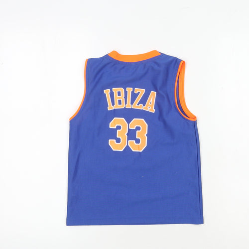 Esquesei Boys Blue Basketball Jersey Tank Top Size 10 Years