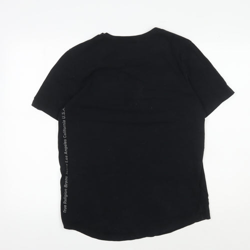 True Religion Men's Black Cotton Logo T-Shirt M