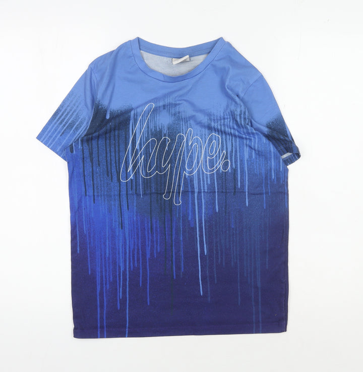Hype Boys Blue Graphic Print T-Shirt, 13 Years, Casual Style