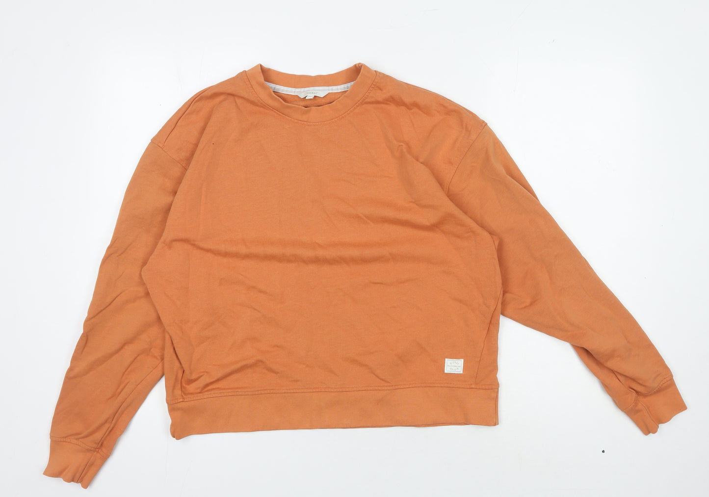 Signal Unisex Orange Pullover Sweatshirt M Cotton Blend