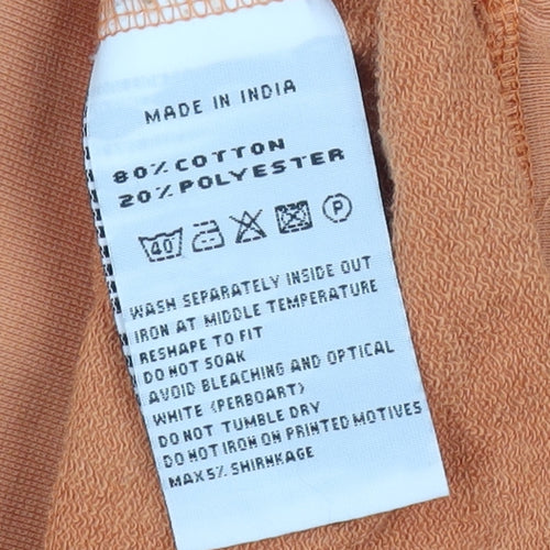Signal Unisex Orange Pullover Sweatshirt M Cotton Blend