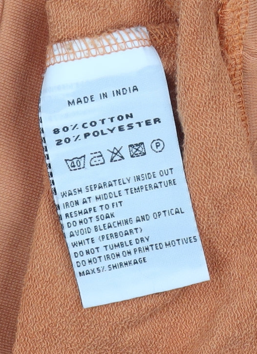 Signal Unisex Orange Pullover Sweatshirt M Cotton Blend