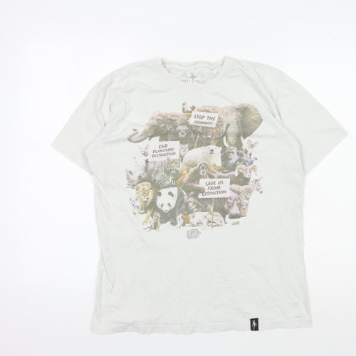 Dirty Velvet Unisex White Animal T-Shirt Medium