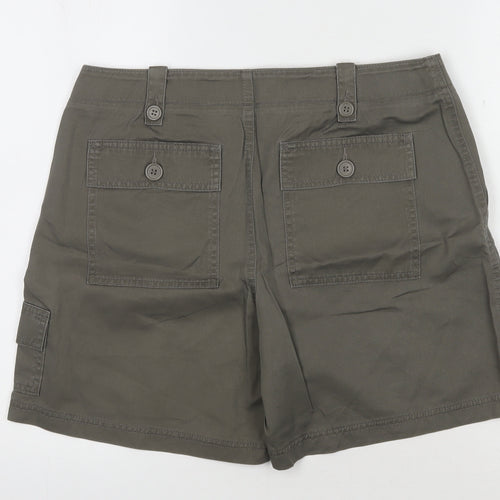 Marks and Spencer Women's Green Cargo Shorts, Size 14