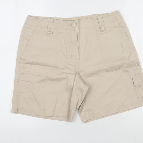 Marks and Spencer Women's Beige Cargo Shorts Size 14
