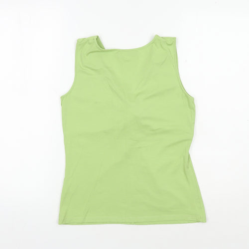 L.K. Bennett Women's Green Sleeveless Crop Top - Size M