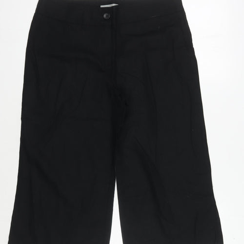 Marks and Spencer Women's Black Wide-Leg Trousers Size 14