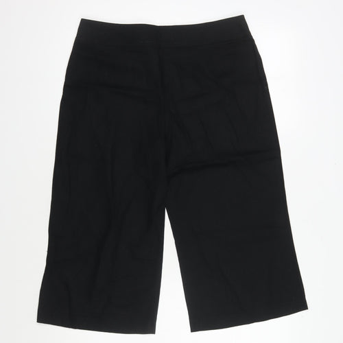 Marks and Spencer Women's Black Wide-Leg Trousers Size 14