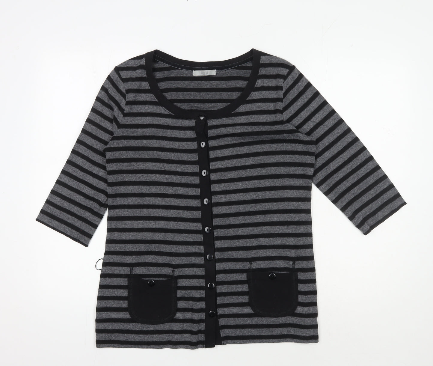 Marks and Spencer Women’s Striped Cardigan - Size 14
