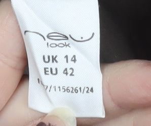 New Look Women's Brown Cropped Trousers Size 14