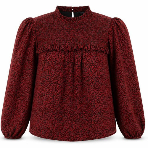 Dorothy Perkins Women's Red Animal Print Blouse Size 12
