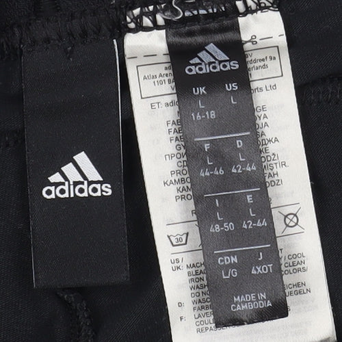 Adidas Women's Black Track Pants, Size 16-18, Sporty Style