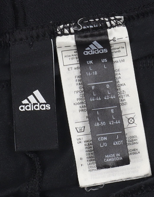 Adidas Women's Black Track Pants, Size 16-18, Sporty Style