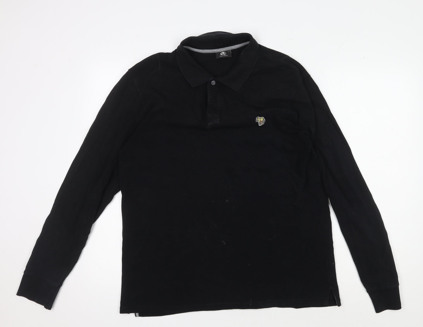 Paul Smith Men's Black Long Sleeve Polo Shirt L