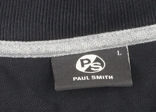 Paul Smith Men's Black Long Sleeve Polo Shirt L