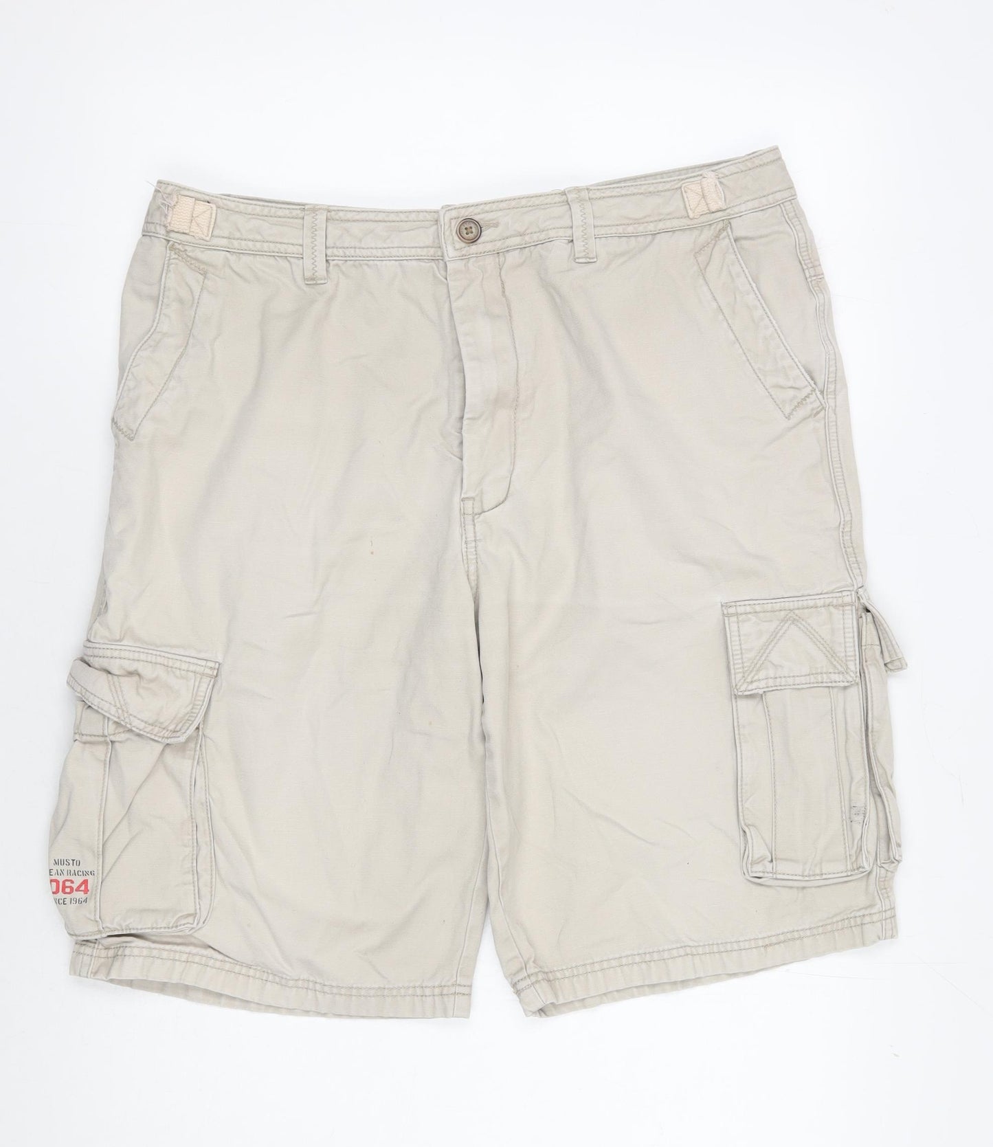 Musto Men's Beige Cargo Shorts, Size 36, Casual Outdoor