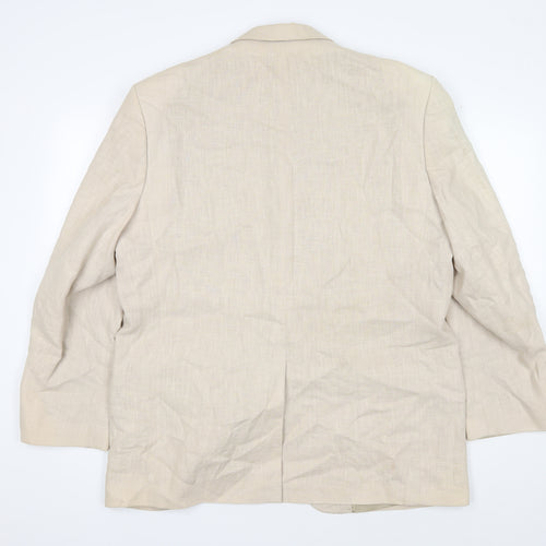 Dunnes Stores Men's Beige Linen Blazer Size 44R