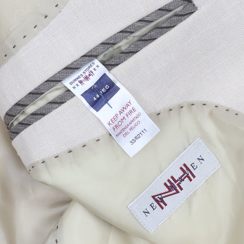 Dunnes Stores Men's Beige Linen Blazer Size 44R