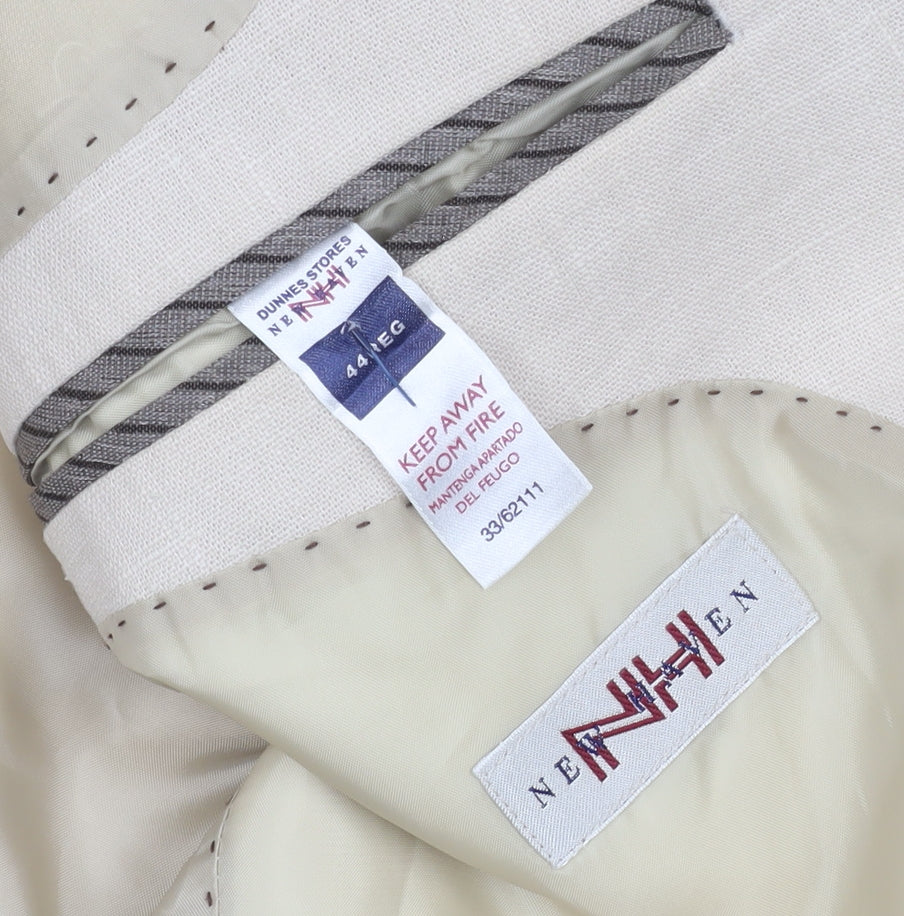 Dunnes Stores Men's Beige Linen Blazer Size 44R