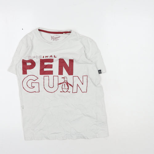 Original Penguin Boys White T-Shirt, Age 12-13, Graphic Logo