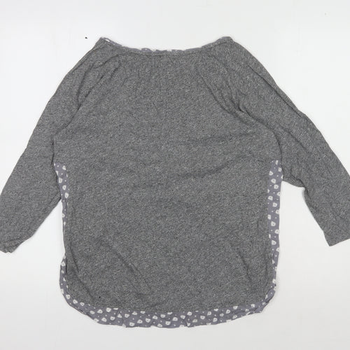 White Stuff Grey Women's 3/4 Sleeve Top UK 12