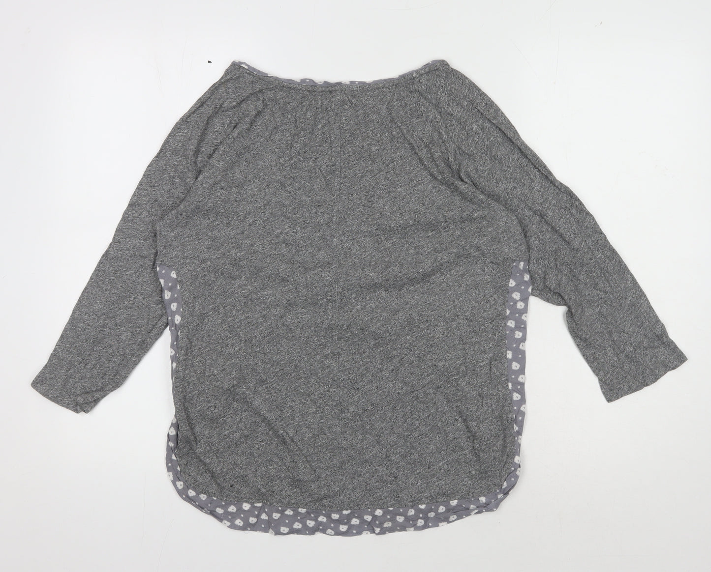 White Stuff Grey Women's 3/4 Sleeve Top UK 12