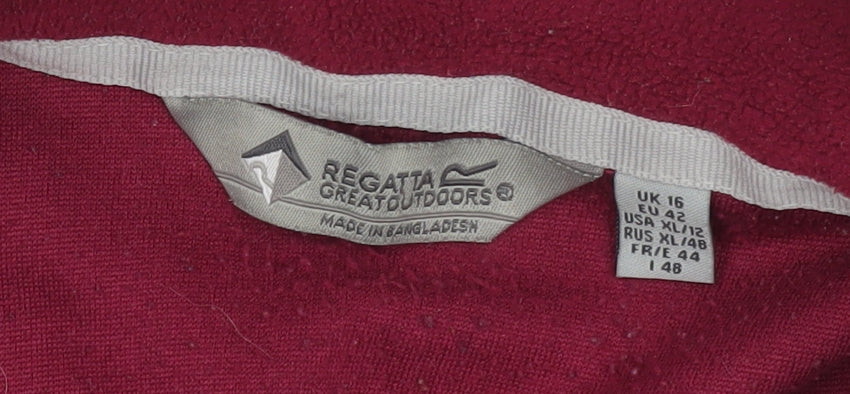 Regatta Women's Red Fleece Pullover - Size 16