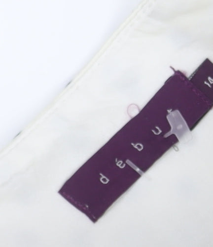 Debut Women's Black A-Line Polka Dot Dress, Size 10