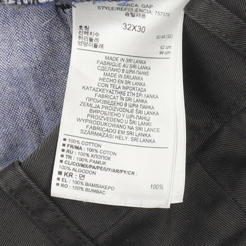 Gap Men's Black Khakis Classic Trousers Size 32X30