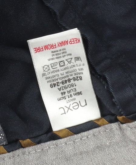 Next Mens Blue Chino Shorts, Size 36 - Perfect Summer Essential