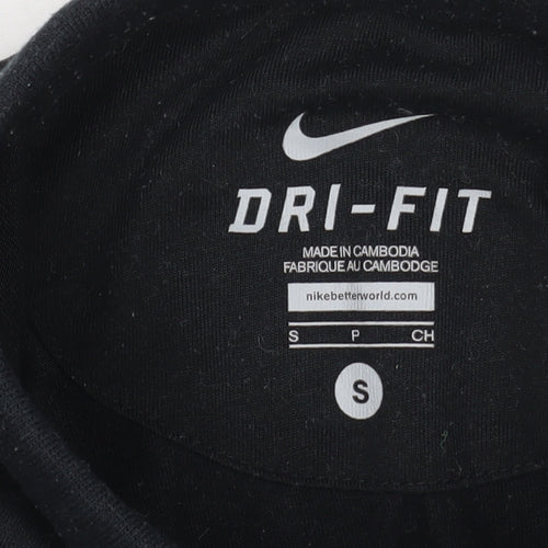 Nike Men's Black Striped Polo, Size S, Dri-Fit Style