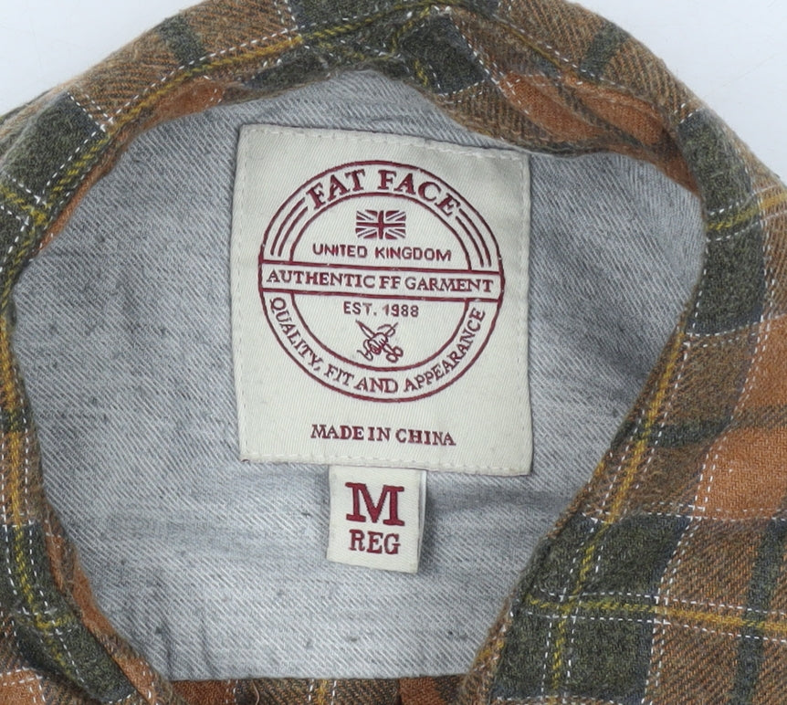 Fat Face Men's Multicoloured Plaid Shirt, Size M