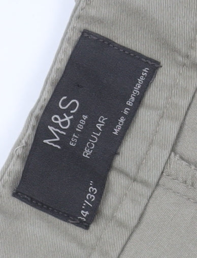 Marks and Spencer Men’s Beige Chino Trousers - Size 34