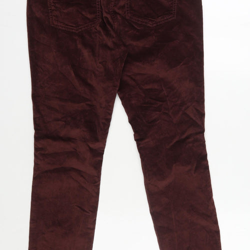 Next Women's Brown Velvet Trousers Size 10 Regular Fit