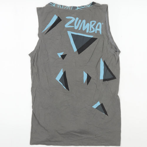 Zumba Unisex Grey XL Tank Top for Dance Athletic Fit