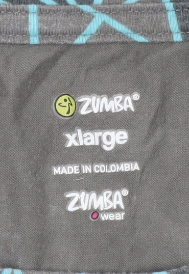 Zumba Unisex Grey XL Tank Top for Dance Athletic Fit