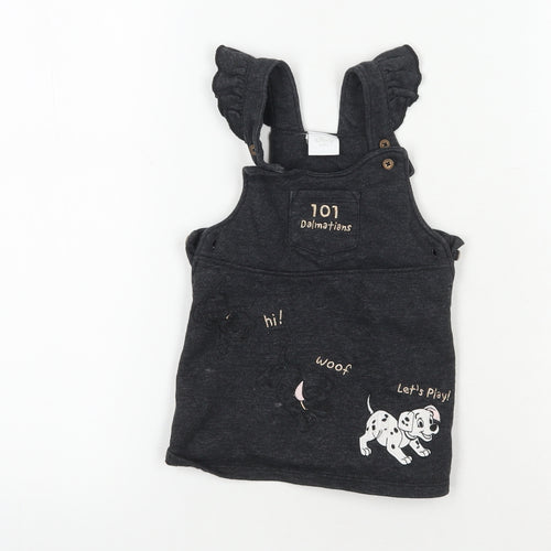 Disney Baby Unisex Black Pinafore Dress 9-12 Months