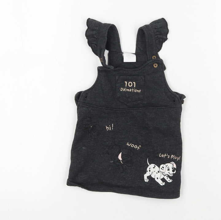 Disney Baby Unisex Black Pinafore Dress 9-12 Months