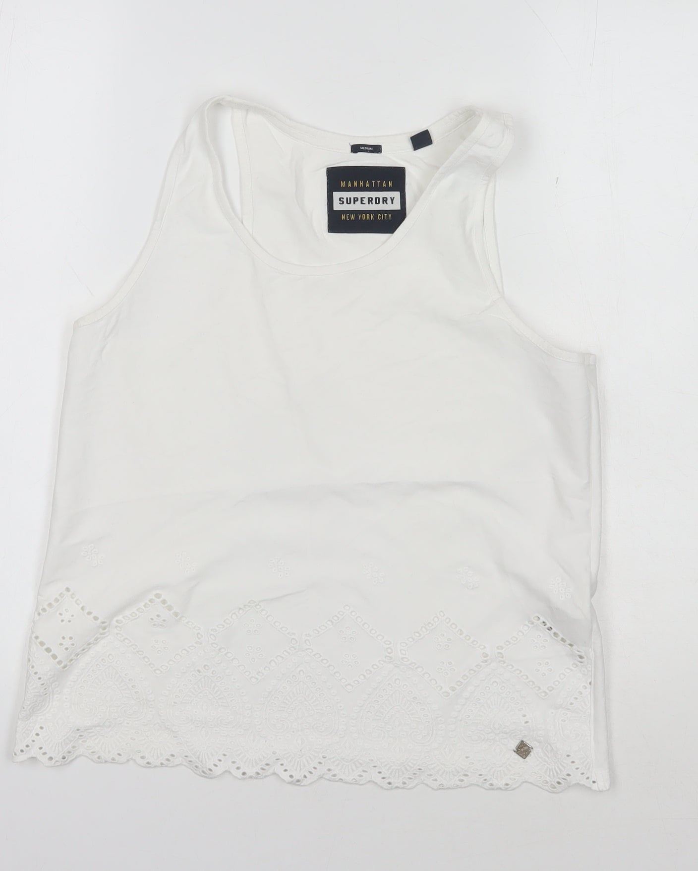Superdry White Camisole Tank for Women - Size M