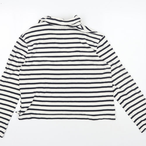 Boden Women's Black & White Striped Jersey T-Shirt M