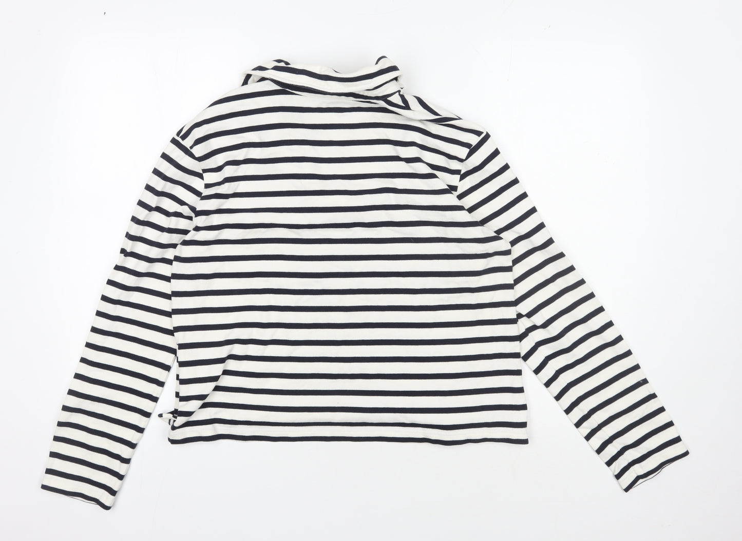 Boden Women's Black & White Striped Jersey T-Shirt M