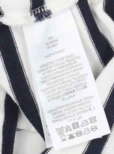 Boden Women's Black & White Striped Jersey T-Shirt M