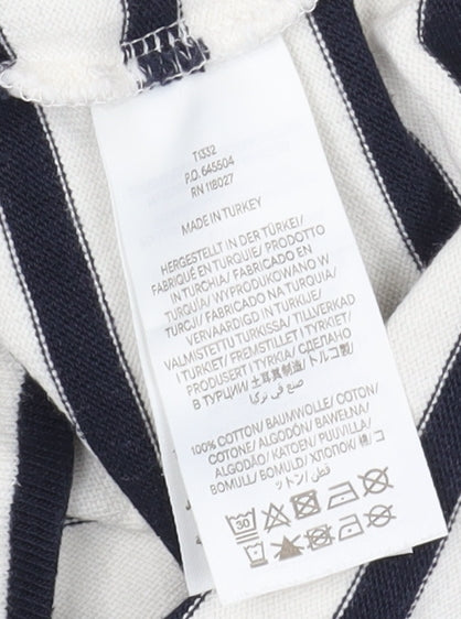 Boden Women's Black & White Striped Jersey T-Shirt M