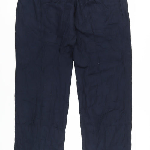 Talbots Women's Blue Linen Blend Trousers Size 12