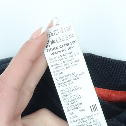 Marks and Spencer Boys Black Pullover Sweatshirt 12-13 Years