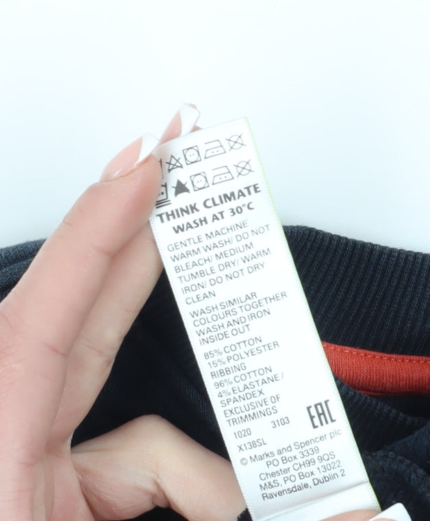 Marks and Spencer Boys Black Pullover Sweatshirt 12-13 Years