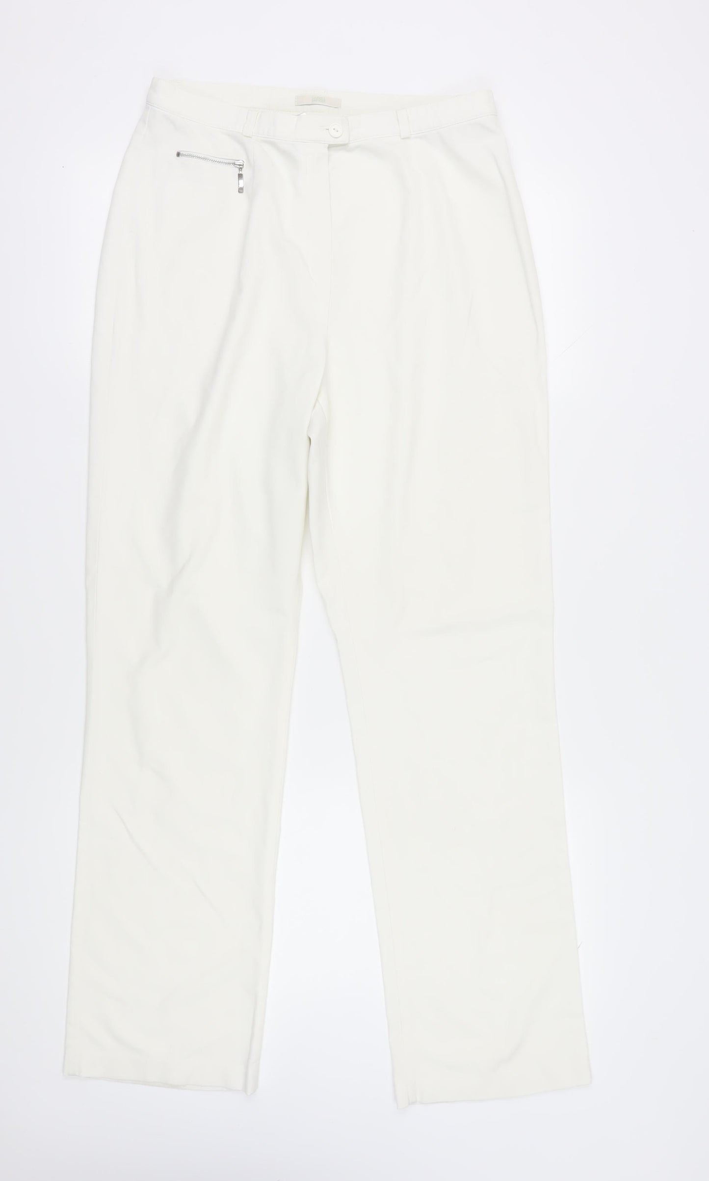 Marks and Spencer Women's White Belted Trousers Size 16