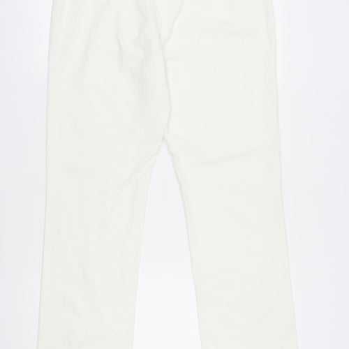 Marks and Spencer Women's White Belted Trousers Size 16