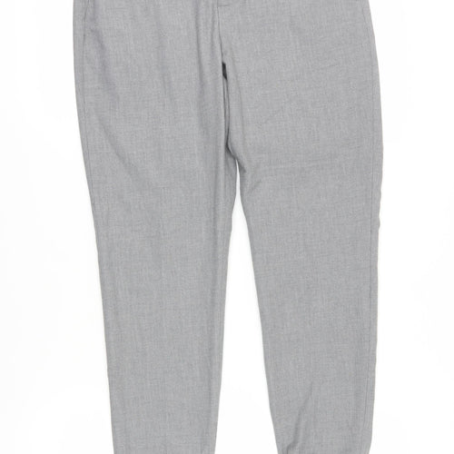 Zara Women's Grey Classic Trousers Size M, Elastic Waist