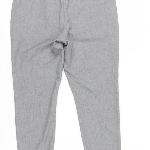 Zara Women's Grey Classic Trousers Size M, Elastic Waist